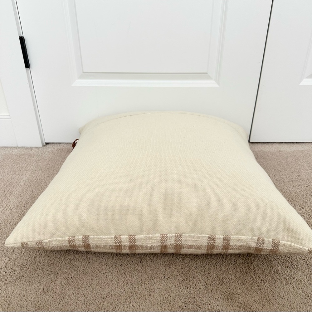 Studio McGee Threshold Cream & Tan Plaid Oversized Throw Pillow - Picture 10 of 16